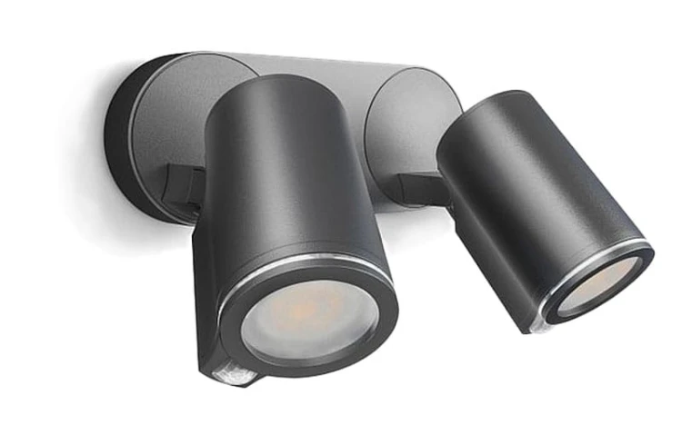 Energooszczędna zewnętrzna lampa LED 15W Steinel Spot DUO z czujnikiem antracyt 058647