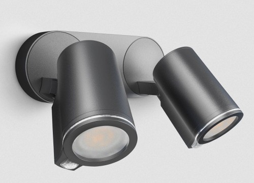 Energooszczędna zewnętrzna lampa LED 15W Steinel Spot DUO z czujnikiem antracyt 058647