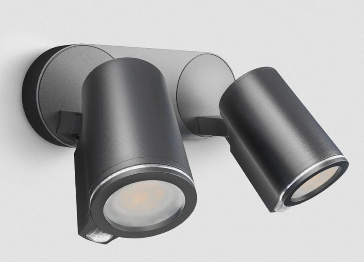 Energooszczędna zewnętrzna lampa LED 15W Steinel Spot DUO z czujnikiem antracyt 058647