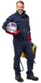 Ubranie spawalnicze, bluza i spodnie Lahti Pro wzmocnione mankiety granatowe