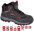Trzewiki robocze ochronne Lahti Pro kat. S3 SRA buty skóra nabukowa czarno-czerwone L30117
