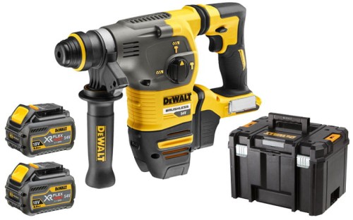 DEWALT Młotowiertarka akumulatorowa SDS-Plus XR FlexVolt 54V 3,5J DCH333X2-QW 2 aku. 9,0Ah, ładowarka i walizka TSTAK