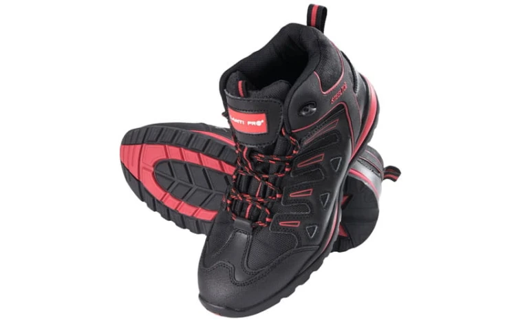 Trzewiki robocze Lahti Pro kat. SB SRA buty ochronne czarno-czerwone L30107