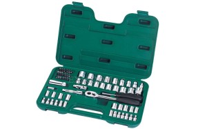 Klucze nasadowe i bity 1/4” 3/8” metryczne i calowe  Sata kpl. 65 cz. 09011