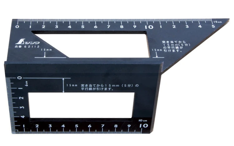 Zestaw Shinwa: liniał 15cm 13005 + kątownik mini 7,5cm 62022 + kątownik 3D 62113 + organizer GRATIS