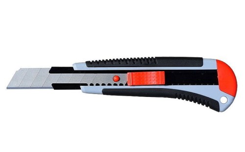 Nóż na odłamywane ostrza segmentowe 18mm Abraboro rękojeść SOFT-GRIP 00000118