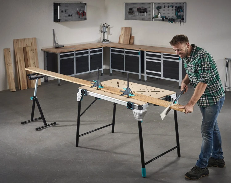 Wolfcraft stół roboczy Master work 1600 profesjonalny przenośny stół warsztatowy 69009000