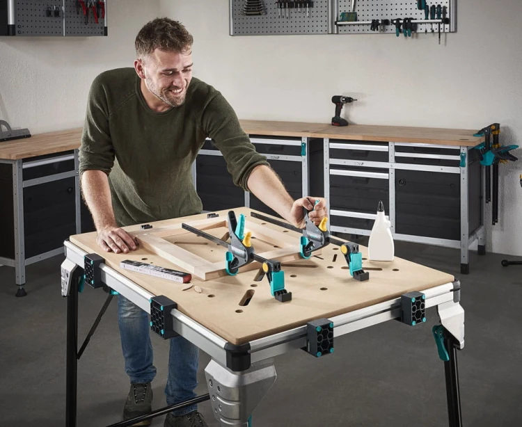 Wolfcraft stół roboczy Master work 1600 profesjonalny przenośny stół warsztatowy 69009000