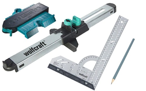 Narzędzia do dopasowania i układania paneli laminowanych Wolfcraft zestaw 3 cz. 6976000