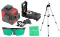 Poziomica laserowa laser linowy 3 x 360 3D Proline zielony, zasięg 20 m 15169