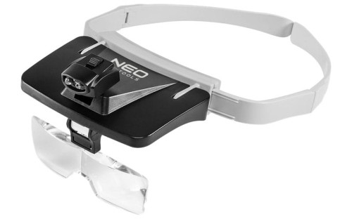 Okulary - szkła powiększające Neo Tools z 5 soczewkami i podświetleniem LED 06-130