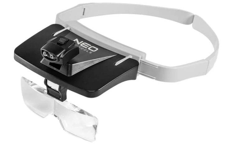 Okulary - szkła powiększające Neo Tools z 5 soczewkami i podświetleniem LED 06-130