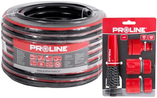 Wąż ogrodowy + zraszacz Proline PREMIUM ½” wąż rolka 50 m 4 warstwowy
