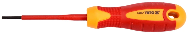 Wkrętak izolowany Yato płaski 3x75mm - 28150