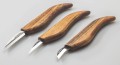 3-częściowy zestaw narzędzi do rzeźbienia z akcesoriami, w etui ze skóry Beaver Craft S15X