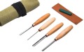 Zestaw 4 dłut profilowych prostych do rzeźbienia wraz z akcesoriami w etui BeaverCraft SC02