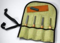 Zestaw 4 dłut profilowych prostych do rzeźbienia wraz z akcesoriami w etui BeaverCraft SC02
