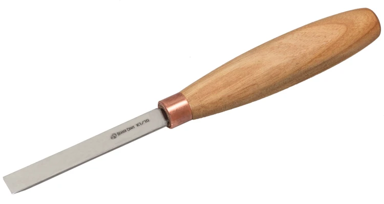 Dłuto rzeźbiarskie krótkie płaskie proste 10mm, pojedyncza faza BeaverCraft K1/10