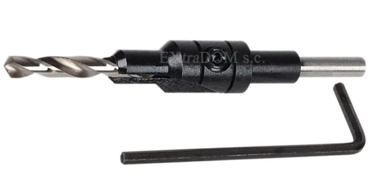 Nawiertak z pogłębiaczem ø4,5mm-7mm wiertło do konfirmatów Wolfcraft 2511000