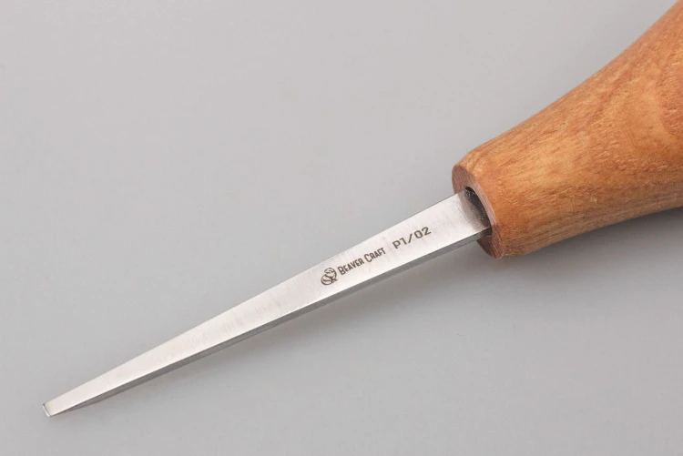 Dłuto do drzeworytu proste płaskie, pojedyncza faza 2mm BeaverCraft P1/02