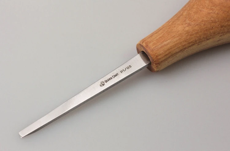 Dłuto do drzeworytu proste płaskie, pojedyncza faza 3mm BeaverCraft P1/03
