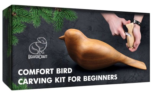 Zestaw do rzeźbienia Hobby – Ptaszek BeaverCraft DIY01