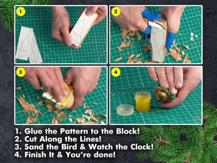 Zestaw do rzeźbienia Hobby – Ptaszek BeaverCraft DIY01