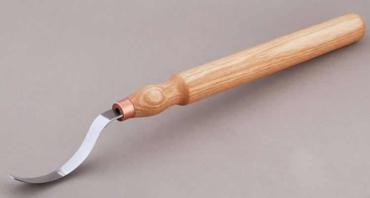 Nóż do łyżek płytki z długą rękojeścią, ostrze obustronne BeaverCraft SK3 Long