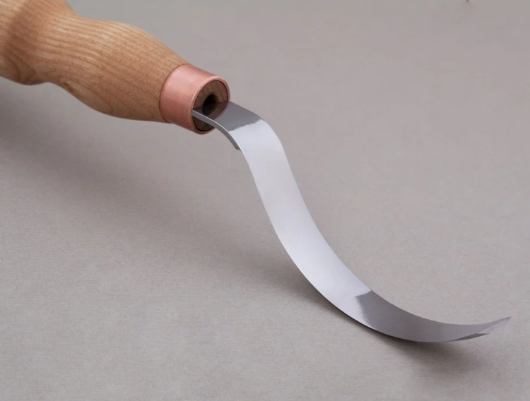 Nóż do łyżek płytki z długą rękojeścią, ostrze obustronne BeaverCraft SK3 Long