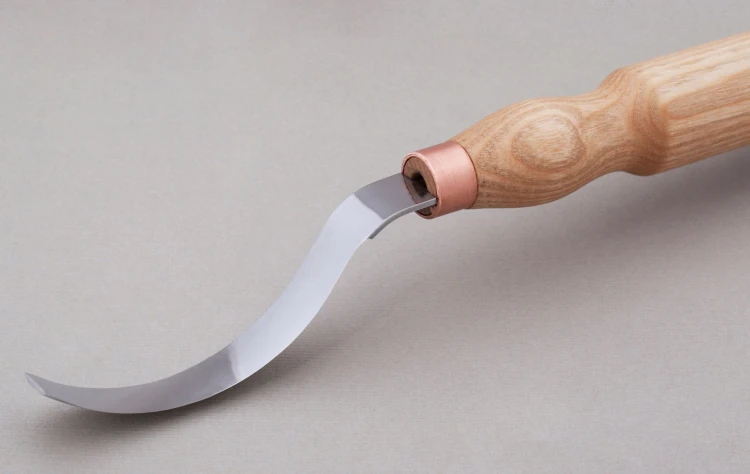 Nóż do łyżek płytki z długą rękojeścią, ostrze obustronne BeaverCraft SK3 Long