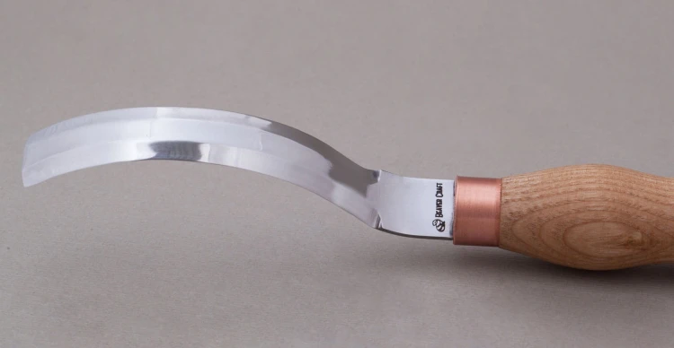 Nóż do łyżek płytki z długą rękojeścią, ostrze obustronne BeaverCraft SK3 Long