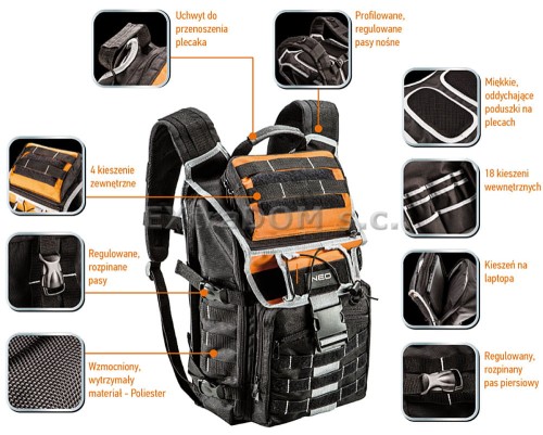 Plecak narzędziowy monterski Neo Tools 84-304