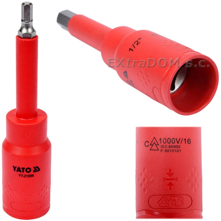Izolowany klucz trzpieniowy HEX 5x120mm 1/2 VDE YATO YT-21086