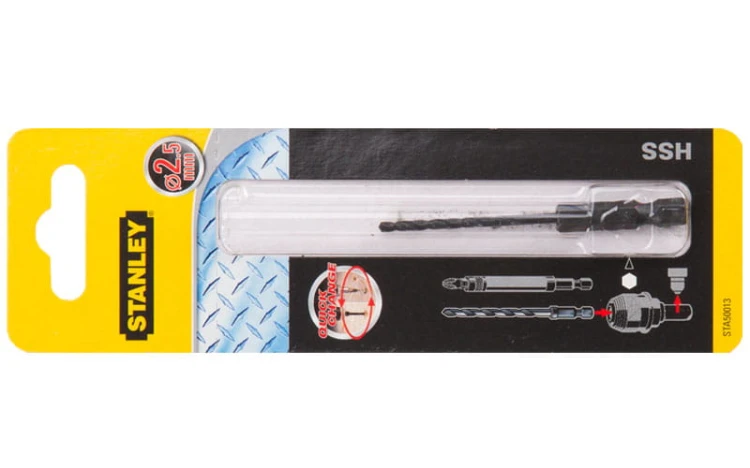 Wiertło spiralne HSS do metalu śr. 2,5 mm Stanley uchwyt sześciokątny 1/4" STA50013
