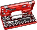 Klucze nasadowe Facom 1/2" z grzechotką przedłużaną 25 szt. 8-32mm Facom SXL.DBOX2