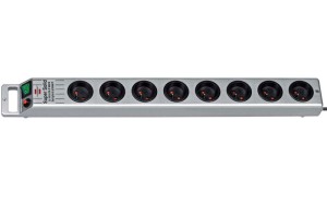 Przedłużacz listwowy Super-Solid Line 8 gniazda srebrny 2,5m Brennenstuhl