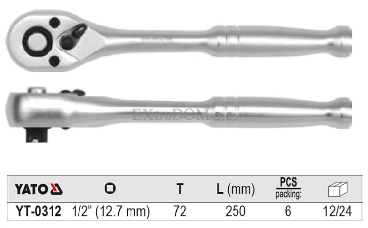 Grzechotka metalowa 1/2 Yato