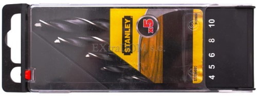 Wiertła do drewna Stanley kpl. 5 szt. z uchwytem walcowym STA56001