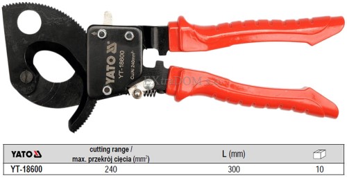 Nożyce zapadkowe Yato 240mm