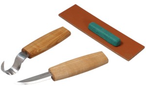 Zestaw do rzeźbienia łyżek - 2 noże + akcesoria do polerowania BeaverCraft S01