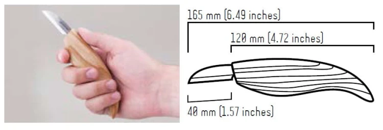 Podstawowy zestaw 4 noży do rzeźbienia w etui z materiału Beaver Craft BCS07