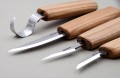 Zestaw 4 noży do rzeźbienia i drążenia łyżek w etui BeaverCraft S09