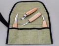 Zestaw 4 noży do rzeźbienia i drążenia łyżek w etui BeaverCraft S09
