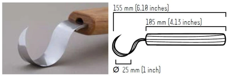 Zestaw 4 noży do rzeźbienia łyżek, kuks, misek Beaver Craft S11