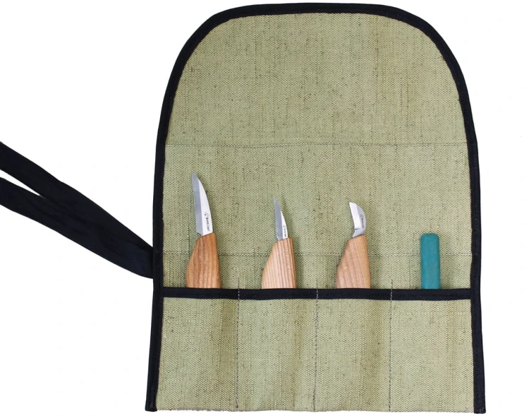Zestaw 3 noży do rzeźbienia z akcesoriami do polerowania w etui BeaverCraft S15