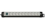 Przedłużacz listwowy Premium-Line 10 gniazd czarno-szary 3m Brennenstuhl
