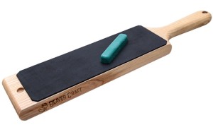 Polerka dwustronna ze skóry bydlęcej na trzpieniu drewnianym z pastą polerską BeaverCraft LS1P1 strop skórzany