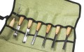 Dłuta rzeźbiarskie kpl. 7 sztuk z akcesoriami do polerowania BeaverCraft w etui z materiału SC03