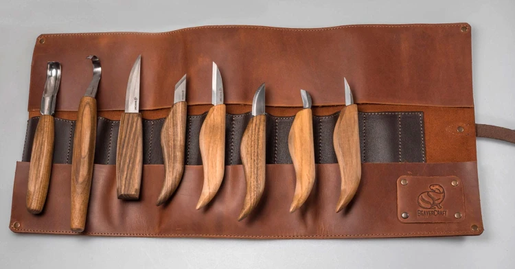 Skórzane etui, pokrowiec na 8 narzędzi BeaverCraft TR8X