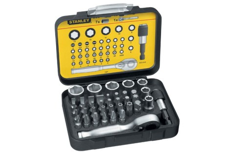 Zestaw bitów i nasadek 1/4" Stanley 39 cz. STHT1-13906